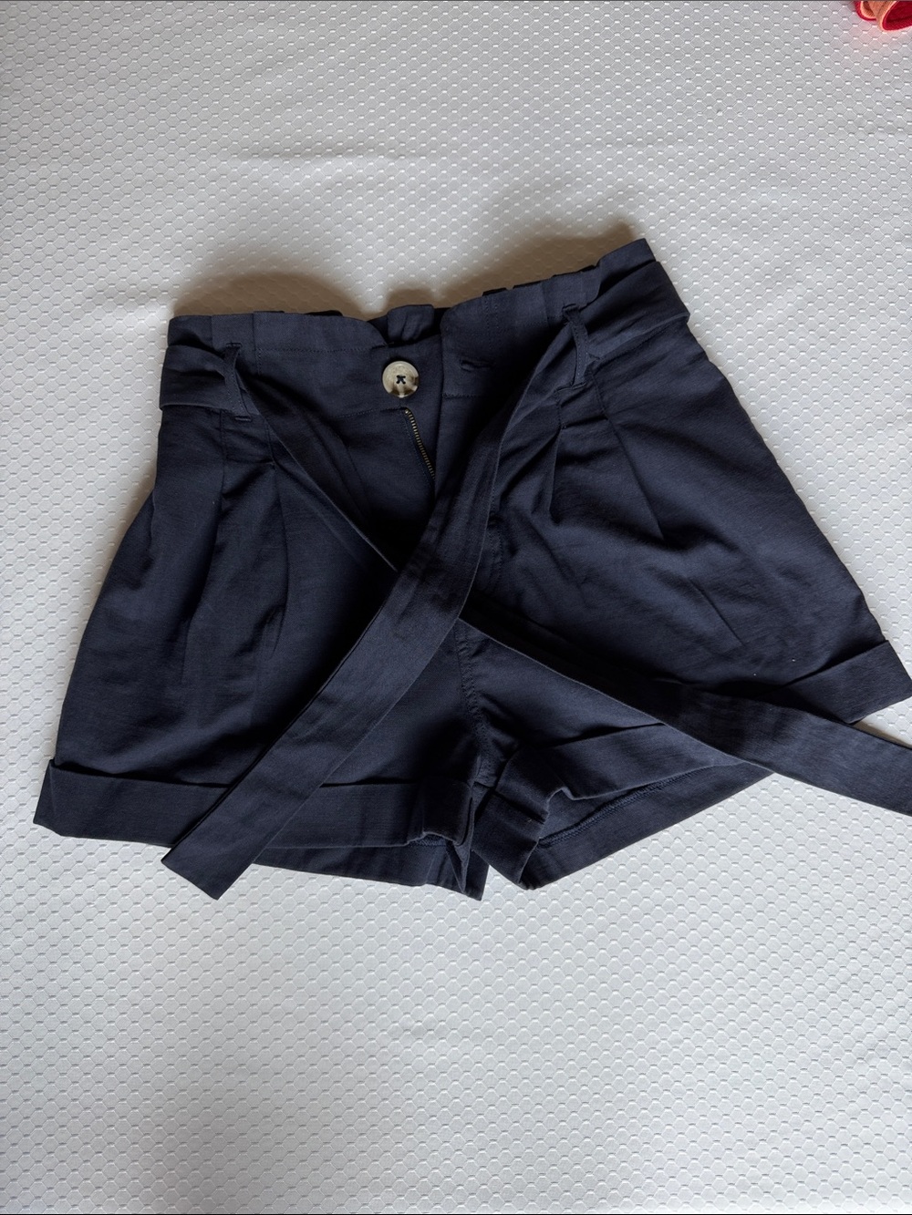 Good Luck Gem Black High-Waist Tie-Front Women's Shorts